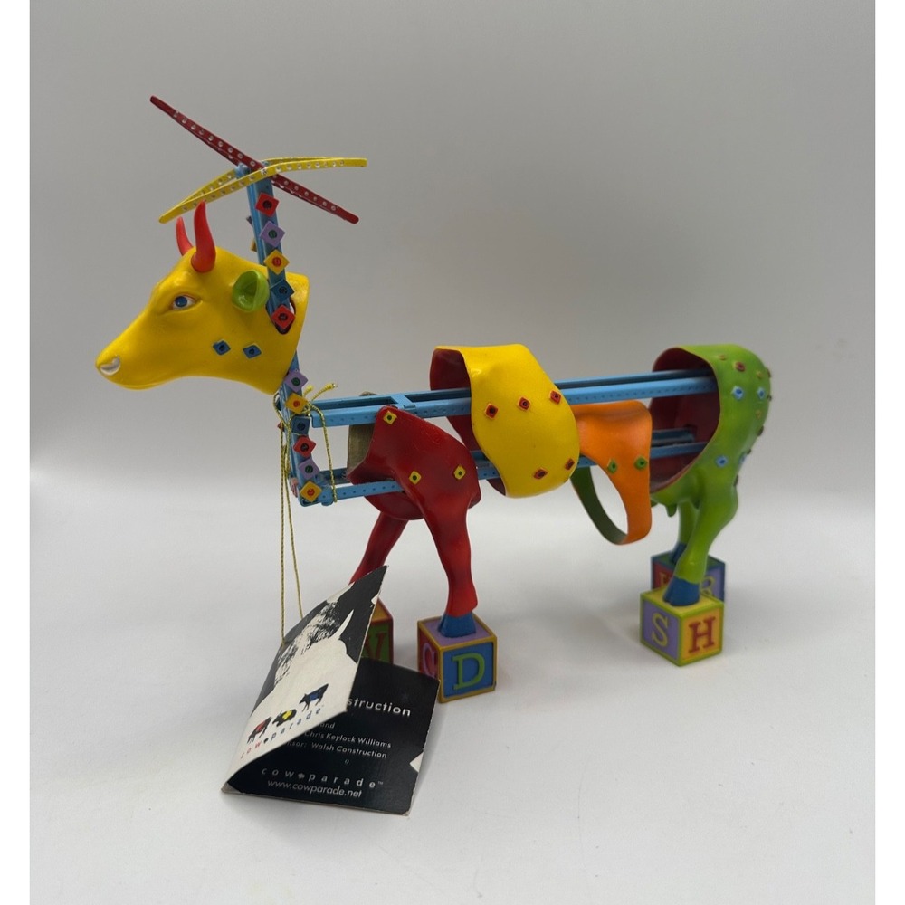 CowParade Kids Kowstruction Chris Keylock Williams Colorful Abstract Cow Figure